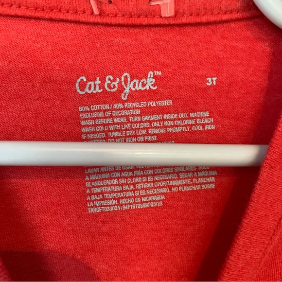 Cat & Jack (Size 3T) “Expert Elf Finder” Red Long Sleeve T-Shirt W/opening flap - Picture 3 of 5